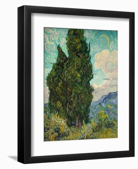 Cypresses. 1889-Vincent van Gogh-Framed Premium Giclee Print