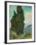 Cypresses I-Vincent van Gogh-Framed Art Print