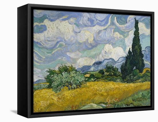 Cypresses II-Vincent van Gogh-Framed Stretched Canvas