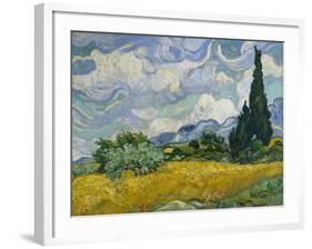 Cypresses II-Vincent van Gogh-Framed Art Print