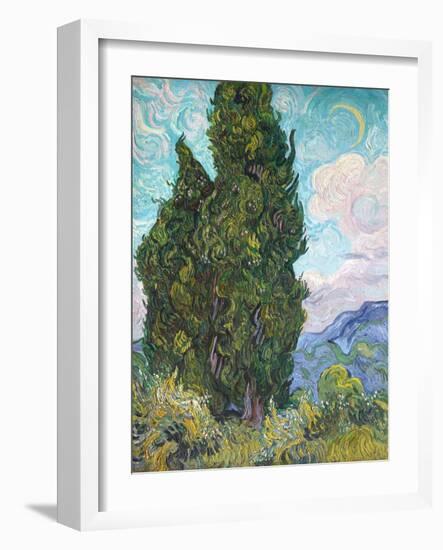 Cypresses-Vincent van Gogh-Framed Giclee Print