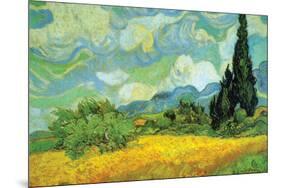 Cypresses-Vincent van Gogh-Mounted Art Print