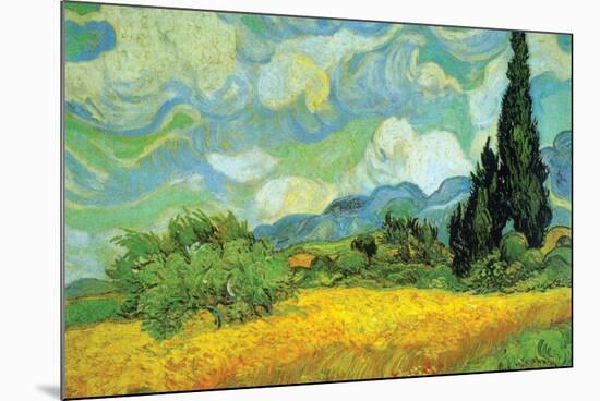 Cypresses-Vincent van Gogh-Mounted Premium Giclee Print