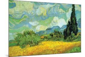 Cypresses-Vincent van Gogh-Mounted Art Print