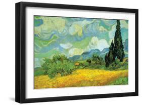 Cypresses-Vincent van Gogh-Framed Premium Giclee Print