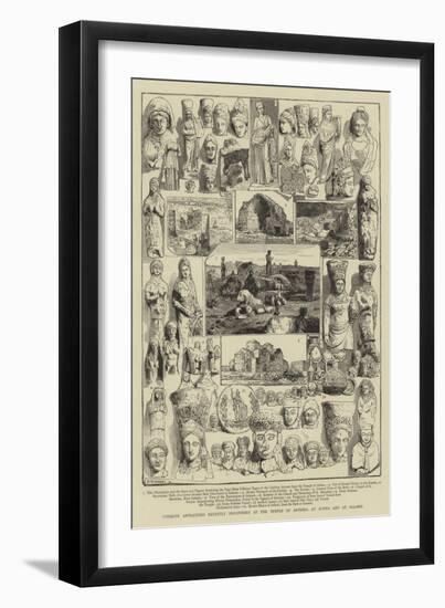 Cypriote Antiquities Recently Discovered at the Temple of Artemis, at Achna and at Salamis-Warry-Framed Giclee Print