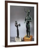 Cyprus, Bronze Statue of Horned Gods from Shrine of Enkomi-null-Framed Giclee Print