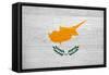 Cyprus Flag Design with Wood Patterning - Flags of the World Series-Philippe Hugonnard-Framed Stretched Canvas