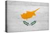 Cyprus Flag Design with Wood Patterning - Flags of the World Series-Philippe Hugonnard-Stretched Canvas