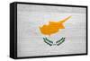 Cyprus Flag Design with Wood Patterning - Flags of the World Series-Philippe Hugonnard-Framed Stretched Canvas