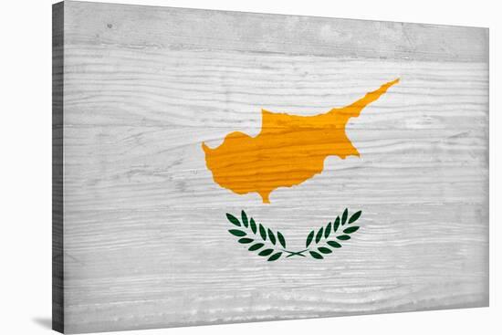 Cyprus Flag Design with Wood Patterning - Flags of the World Series-Philippe Hugonnard-Stretched Canvas