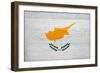 Cyprus Flag Design with Wood Patterning - Flags of the World Series-Philippe Hugonnard-Framed Art Print