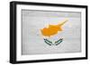 Cyprus Flag Design with Wood Patterning - Flags of the World Series-Philippe Hugonnard-Framed Art Print