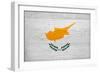 Cyprus Flag Design with Wood Patterning - Flags of the World Series-Philippe Hugonnard-Framed Art Print