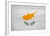 Cyprus Flag Design with Wood Patterning - Flags of the World Series-Philippe Hugonnard-Framed Art Print