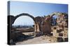 Cyprus, Paphos, Saranta Kolones Castle, Arches-null-Stretched Canvas