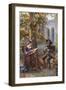 Cyrano De Bergerac Mortally Wounded Meeting Rossana for Last Time in Convent-Edmond Rostand-Framed Giclee Print