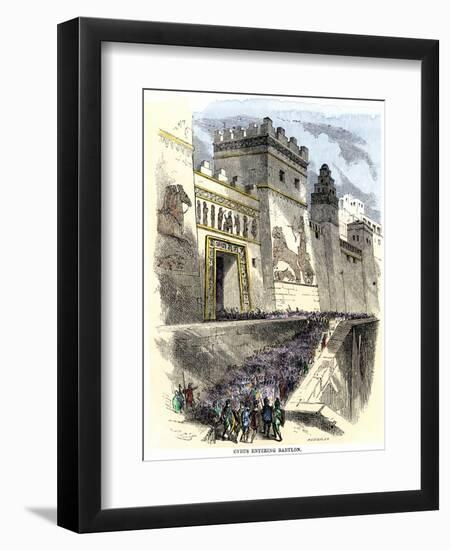 Cyrus the Great Entering Babylon, 539 Bc-null-Framed Premium Giclee Print