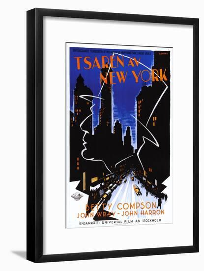 Czar of Broadway, (aka Tsaren Av New York), Swedish Poster Art, 1930-null-Framed Art Print