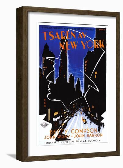 Czar of Broadway, (aka Tsaren Av New York), Swedish Poster Art, 1930-null-Framed Art Print