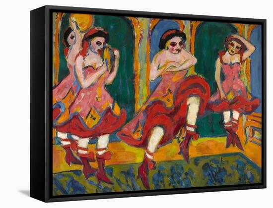 Czardas Dancers, 1908-1920-Ernst Ludwig Kirchner-Framed Stretched Canvas