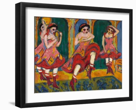 Czardas Dancers, 1908-1920-Ernst Ludwig Kirchner-Framed Giclee Print