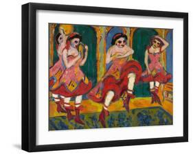 Czardas Dancers, 1908-1920-Ernst Ludwig Kirchner-Framed Giclee Print