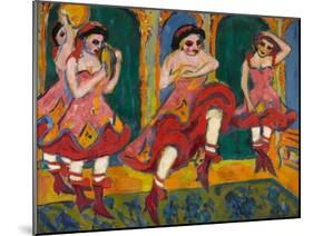 Czardas Dancers, 1908-1920-Ernst Ludwig Kirchner-Mounted Giclee Print