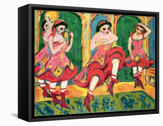 Czardas Dancers, 1908-20-Ernst Ludwig Kirchner-Framed Stretched Canvas