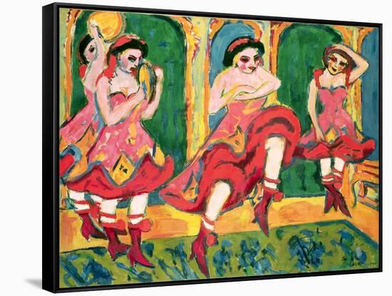 Czardas Dancers, 1908-20-Ernst Ludwig Kirchner-Framed Stretched Canvas