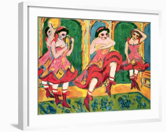 Czardas Dancers, 1908-20-Ernst Ludwig Kirchner-Framed Giclee Print