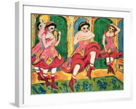 Czardas Dancers, 1908-20-Ernst Ludwig Kirchner-Framed Giclee Print