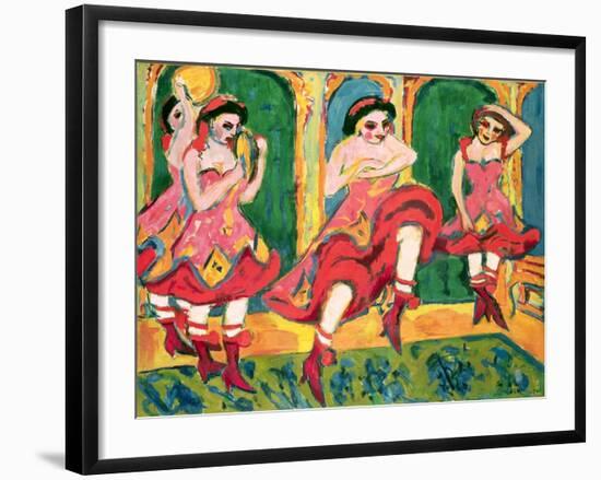 Czardas Dancers, 1908-20-Ernst Ludwig Kirchner-Framed Giclee Print