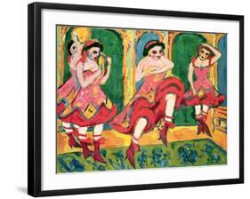 Czardas Dancers, 1908-20-Ernst Ludwig Kirchner-Framed Giclee Print