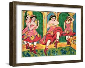 Czardas Dancers, 1908-20-Ernst Ludwig Kirchner-Framed Giclee Print