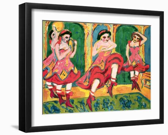 Czardas Dancers, 1908-20-Ernst Ludwig Kirchner-Framed Giclee Print