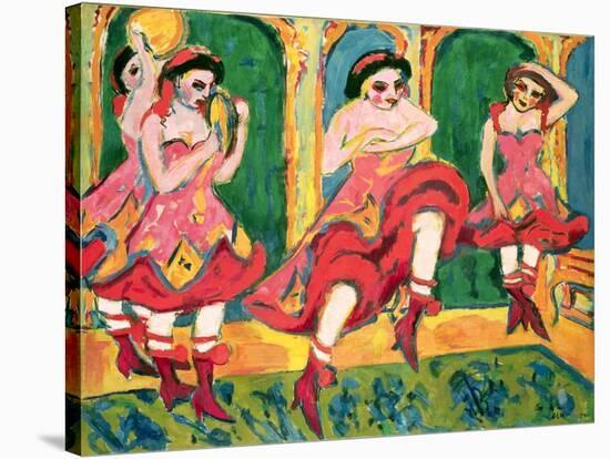 Czardas Dancers, 1908-20-Ernst Ludwig Kirchner-Stretched Canvas