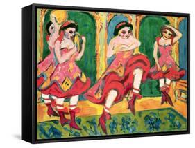 Czardas Dancers, 1908-20-Ernst Ludwig Kirchner-Framed Stretched Canvas