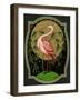 Czech English Cotton Label with Pink Ibis-null-Framed Giclee Print
