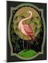 Czech English Cotton Label with Pink Ibis-null-Mounted Giclee Print