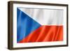 Czech Flag-daboost-Framed Art Print