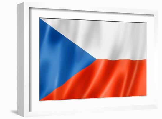 Czech Flag-daboost-Framed Art Print