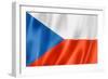 Czech Flag-daboost-Framed Art Print