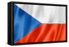 Czech Flag-daboost-Framed Stretched Canvas