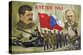 Czech Propaganda Card "May 1945"-null-Stretched Canvas