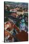 Czech Republic, Cesky Krumlov. Overview of city and river.-Jaynes Gallery-Stretched Canvas