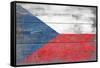 Czech Republic Country Flag - Barnwood Painting-Lantern Press-Framed Stretched Canvas