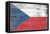 Czech Republic Country Flag - Barnwood Painting-Lantern Press-Framed Stretched Canvas