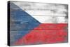 Czech Republic Country Flag - Barnwood Painting-Lantern Press-Stretched Canvas