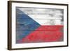 Czech Republic Country Flag - Barnwood Painting-Lantern Press-Framed Art Print